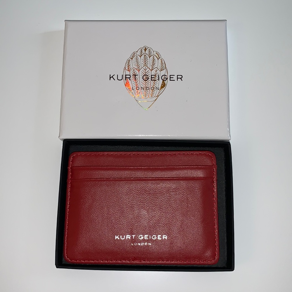 Kurt Geiger Red Leather Card Holder